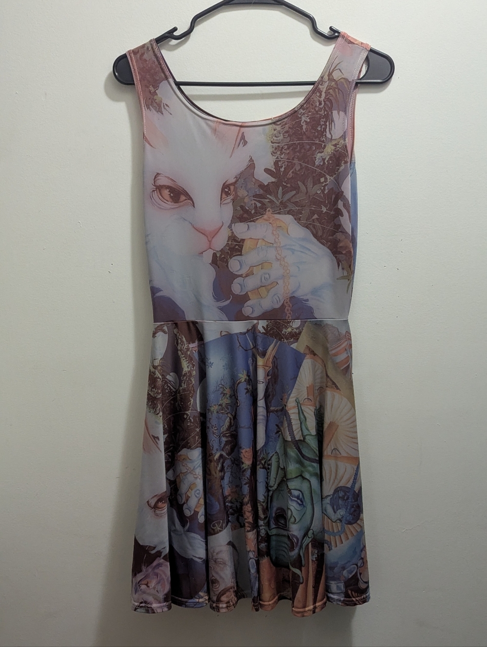 Twisted Alice In Wonderland Reversible Skater Dress - S/M